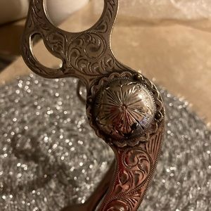 SOLD!!! 5 inch German silver Unmarked Grazing Show bit